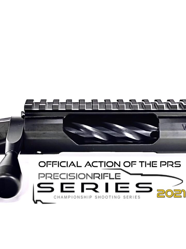 A black rifle with the words official action of the prs precisionriffle series 2 0 1 9
